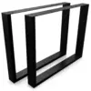 Pieds de table luge en métal 90 × 72 cm, coloris noir