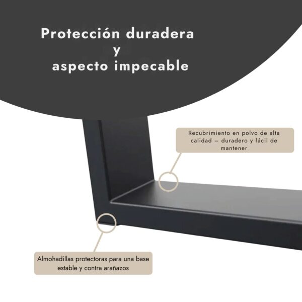 Patas de mesa con recubrimiento en polvo y protección contra arañazos para mayor durabilidad