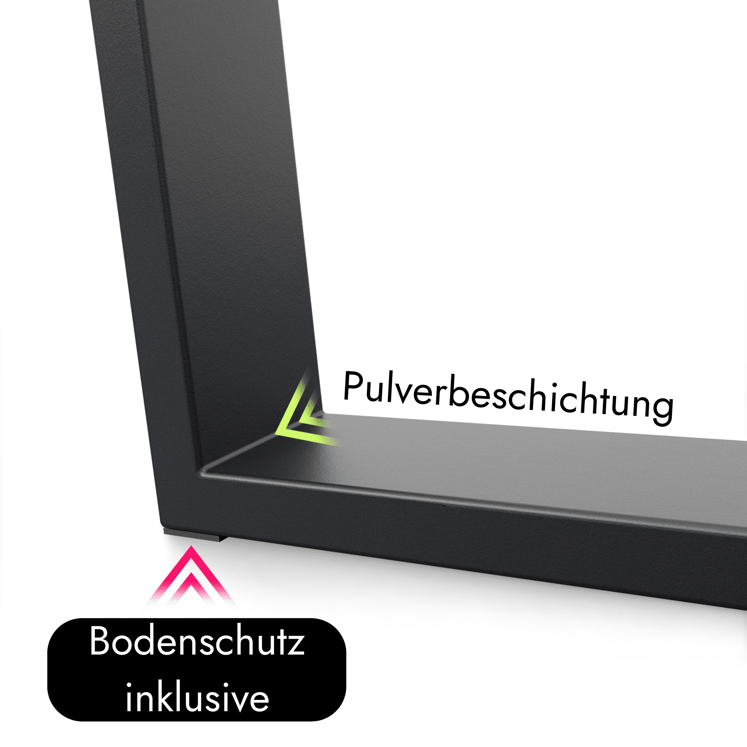 Tischbeine Tisch Metall Tischbein Esstisch Tischgestell Schreibtisch Set Füße  Möbel Tischkufen Couchtisch Schwarz Stahlgrau Industriedesign Auswahl V2Aox