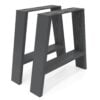 Pieds de table en A en métal, coloris anthracite