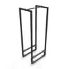 Suporte para lenha em metal 40 × 30 × 100 cm, cor preta