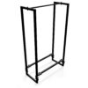Portalegna in metallo 60 × 25 × 100 cm, colore nero