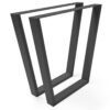 Pieds de table en V en métal, coloris anthracite