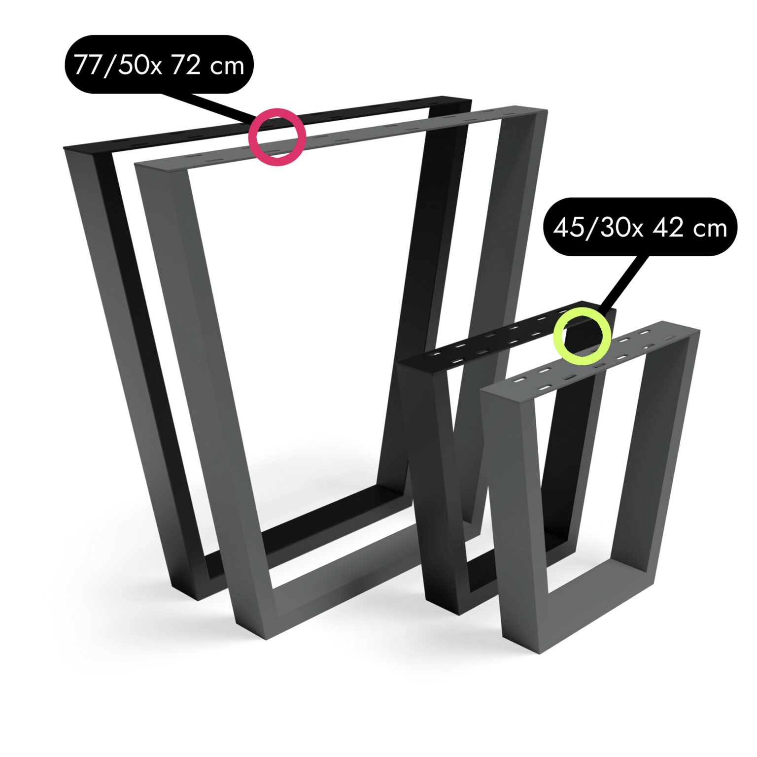 CLP Biloxi Tafelpoten - Metaal - Voor Doe-het-zelf - Hoogte 71 Cm Stervormig Tafelframe Van Gepoedercoat Staal Roestvrij Staal 120x68 Cm