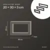 Maße Regalhalter 20 × 30 × 3 cm: 20 cm hoch, 30 cm tief