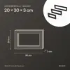 Misure reggimensola 20 × 30 × 3 cm: alta 20 cm, profonda 30 cm