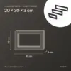Afmetingen plankdrager 20 × 30 × 3 cm: 20 cm hoog, 30 cm diep