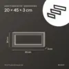 Dimensions of the shelf bracket 20 × 45 × 3 cm: 20 cm high, 45 cm deep
