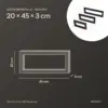 Misure reggimensola 20 × 45 × 3 cm: alta 20 cm, profonda 45 cm