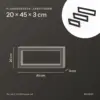 Afmetingen plankdrager 20 × 45 × 3 cm: 20 cm hoog, 45 cm diep