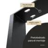 Patas de mesa rectangulares: placa de montaje de acero de 3 mm con agujeros rasgados de 20 × 10 mm