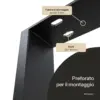 Gambe rettangolari: piastra di montaggio in acciaio da 3 mm con asole da 20 × 10 mm
