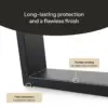 Rectangular table legs: powder-coated steel, floor protectors included