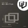Maße Tischkufen 40 × 30 cm: 40 cm breit, 30 cm hoch, 7 cm tief