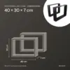 Dimensions of rectangular table legs 40 × 30 cm: 40 cm wide, 30 cm high, 7 cm deep