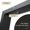U-shaped table legs: 3 mm steel mounting plate with 20 × 10 mm slotted holes