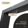 Gambe a U: piastra di montaggio in acciaio da 3 mm con asole da 20 × 10 mm