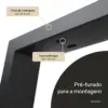 Pés de mesa em U: placa de montagem em aço de 3 mm com furos oblongos de 20 × 10 mm