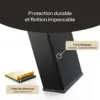Forme en U : acier thermolaqué, patins de protection inclus