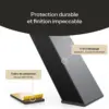 Forme en X : acier thermolaqué, patins de protection inclus