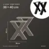 Afmetingen X-vorm 36 × 40 cm: 36 cm breed, 40 cm hoog