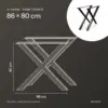 Afmetingen X-vorm 86 × 80 cm: 86 cm breed, 80 cm hoog